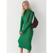 My fashion Pletena obleka Strickkleider zelena