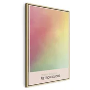 Slika - Cherry Breeze - Pastel Gradient in Delicate Retro Colors 40x60 U prirodnom drvenom okviru