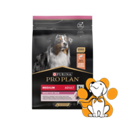Purina Pro Plan Medium Adult Sensitive Skin 3kg, Bogato Lososom za Zdravu Kožu