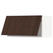 METOD Horizontalni zidni ormaric, bela/Sinarp smeda, 80x40 cm
