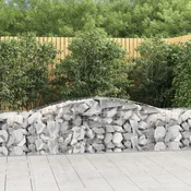 Gabionska košara s lukom 400x50x60/80 cm pocincano željezo