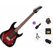 Ibanez GRX70QA-TRB Standard SET Transparent Red Burst Elektricna gitara