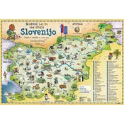 Medved Lovro raziskuje Slovenijo - Otroška stenska karta SLOVENIJE, PIŠI BRIŠI
