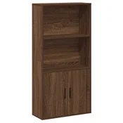 Vidaxl Knjižna omara rjavi hrast 60x24x120 cm inženirski les