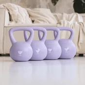 shumee Komplet 4 mehkih kettlebellov - vijolične barve (4 kg, 6 kg, 8 kg, 10 kg)