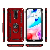 Overboard Oklepni ovitek za Xiaomi Redmi 8/8A, Nox Case Ring, rdeč
