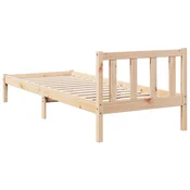 shumee vidaXL Raztegljiva postelja brez vzmetnice, 80x210 cm, masivni borov les