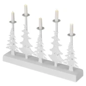LED svečnik – ... , 24 cm, 2x AA, notranji, topla bela, časovnik