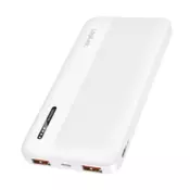 Logilink prijenosna baterija, LiPo, 10.000 mAh, 2x USB-A + USB-C, PD 20W, bijela