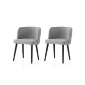 Hanah Home Set trpezarijskih stolica Soft 4112 V2, 2 komada, Svetlosivi