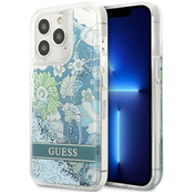 Guess GUHCP13LLFLSN iPhone 13 Pro 6,1 green hardcase Flower Liquid Glitter (GUHCP13LLFLSN)
