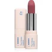 Korres True Velvety Lipstick kremasta šminka s satenastim zaključkom odtenek Plum Rose 3 g
