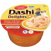 Inaba Dashi Delights za mačke Piščanec s tuno in lososom, 70 g