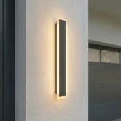 Lucande LED-stenna svetilka za zunanjo uporabo Ilora, črna, 60 cm, CCT, IP65 - Sodobni - črna, prosojna - Nerjaveče jeklo