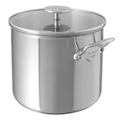 Lonec za kuhanje 24 cm, 9,2 l, z inox ročaji in steklenim pokrovom, inox, MAUVIEL