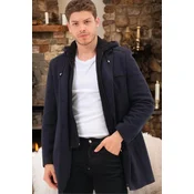 PLT8371 DEWBRRY MENS COAT-LIGHT DIAGONAL NAVY BLUE