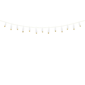 PartyDeco Girlanda iz belega zlata - Pero 160 cm