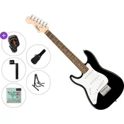 Fender Squier Mini Stratocaster IL LH Standard SET Black Električna gitara