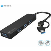 Natec Mayfly USB zvezdišče, 4x USB (USB-HUB-NAT-MAYFLY)
