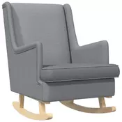 vidaXL Zibajoči stol Svetlo siva 62 x 80 x 85 cm blago