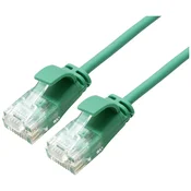 ROLINE Roline 21.15.3930 RJ45 omrežni kabel\, Patch kabel CAT 6a U/UTP 0.15 m zelena 1 kos, (20420637)