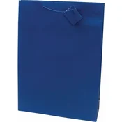 PIGO Vrečka darilna 330x457x102 platificirana mat - modra
