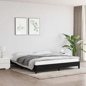 shumee vidaXL Posteljni okvir črne barve 160 x 200 cm s prevleko iz blaga