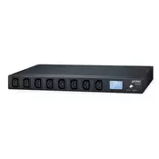PLANET IP-based 8-port Switched električni razdelilnik (PDU) 8 vtičnica(-e) AC 1U Črna
