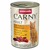 Ekonomično pakiranje Animonda Carny Adult 12 x 400 g - Govedina i srce