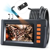 Inšpekcijska kamera P210D s 4,3 palčnim zaslonom IPS LCD, 8 mm sondo, dvojno kamero, 10 m fiksnim kablom