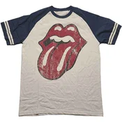 The Rolling Stones Lick (Raglan) Natural & Navy Blue XL Majica