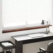 vidaXL Okenski nadstrešek Rjav les 140 x 15 x 4,5 cm PVC