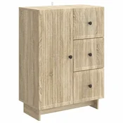 Vidaxl Strani šal Sonoma hrast 66 x 34,5 x 90 cm Inženirski les