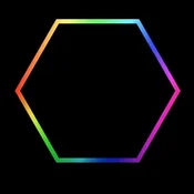Hexagon LED tube light 1 head RGB 12V 410mm 6pcs