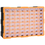 vidaXL Organizator s 64 predali 52x16x37,5 cm