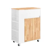 SoBuy SoBuy kuhinjski voziček z delovno površino, predali in kolesi, bela 70x40x90 cm FKW132-WN, (5000018641)