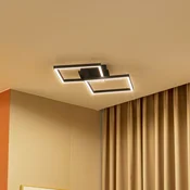 Stropna svetilka Lucande LED Tjado, dolžina 67 cm, črna, kovina - Dnevna soba/jedilnica - Sodobni - črna, bela