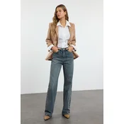 Trendyol Blue Normal Waist Straight Jeans