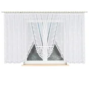 shumee Rozalia gotova žakard zavesa, bela, 450x160 cm