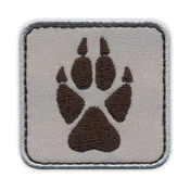shumee Našitek volčjega odtisa - volčja šapa - magnetna podlaga - vezen našitek/značka/emblem