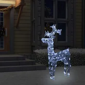 Greatstore Božični jelen 90 LED lučk 60x16x100 cm iz akrila