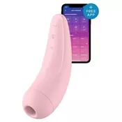Stimulator za klitoris Satisfyer Curvy 2+, 14cm, Roze