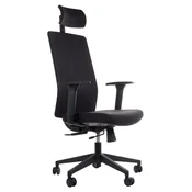 STEMA Vrtljiv ergonomski pisarniški stol ZN-807-B. Najlonska podlaga. Črna.