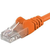 PremiumCord Povezovalni kabel UTP RJ45-RJ45 CAT6 1m oranžne barve