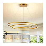 Brilagi-LED Zatemljiv lestenec na vrvici TWISTER LED/105W/230V 3000-6000K v zlati barvi + z daljinskim upravljalnikom