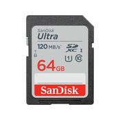 SDXC SanDisk 64GB Ultra, 140MB/s, UHS-I, C10