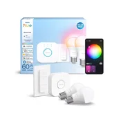 Philips Hue BELA/BARVNA ZAČETNI KOMPLET LED 2xE27 8W 2200-6500K+RGB 806 lumnov 8721103103659