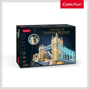 shumee Kubična zabava. 3D LED sestavljanka. Tower Bridge. 220 kosov.