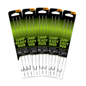 FOX Carp Ready Rigs x 3 - Wide Gape Barbless size 6 (20lb)