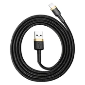 Baseus Cafule USB tip-A - iPhone, podatkovni kabel za brzo punjenje 2,4 A, 1 m, crna/zlatna CALKLF-BV1